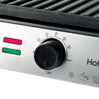 Grill elektryczny Hoffen, 2000 W, z ruchomymi płytkami