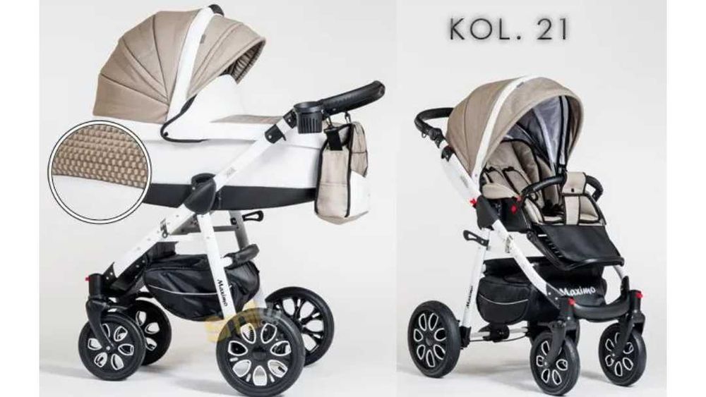 Wózek dziecięcy 3 w 1 paradise maximo Eco beżowy