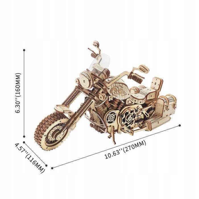 Drewniane Puzzle Robotime 3D Model Motocykl Cruiser Motor Harley 420el