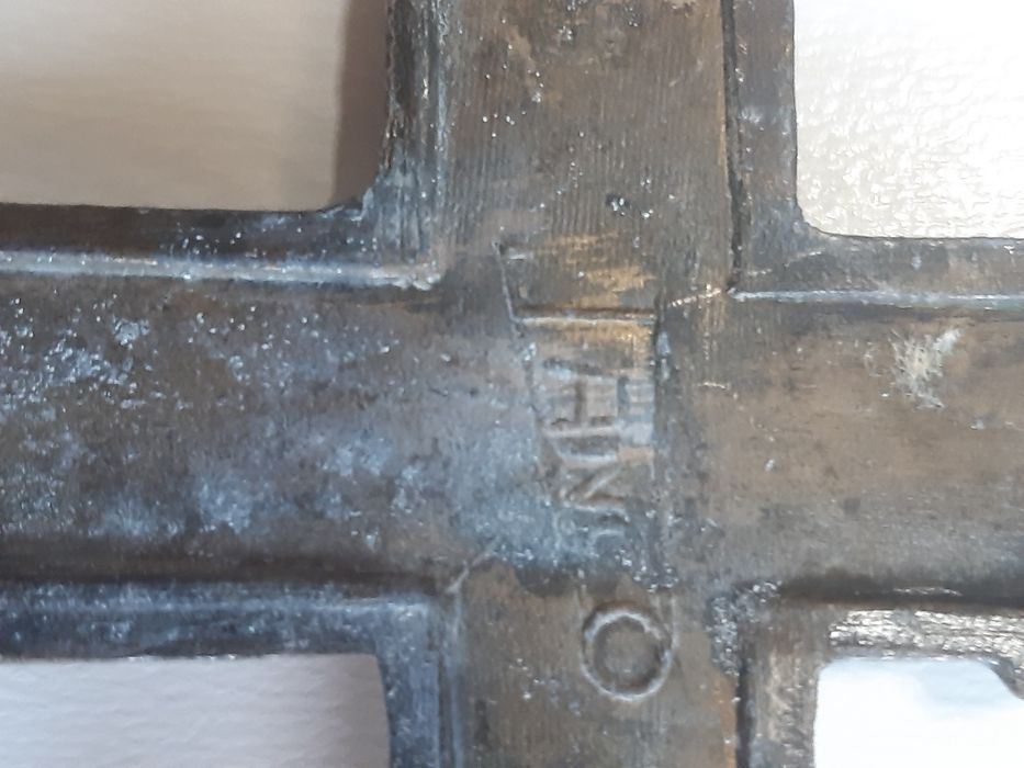 Antyk Ukrzyżowane Jezusa Chrystusa złoty krzyż chrześcijański