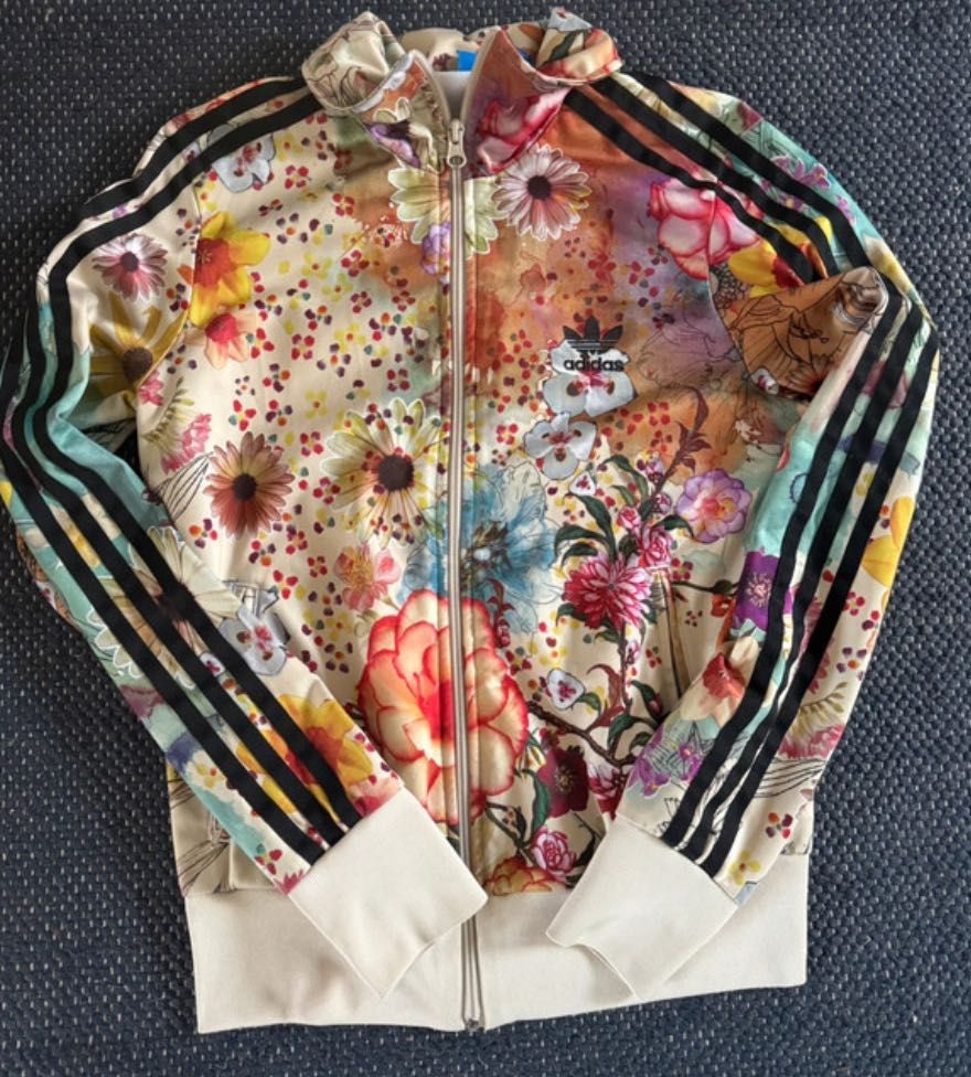 Adidas bluza w kwiaty zapinana na zamek 36 38, AJ8151