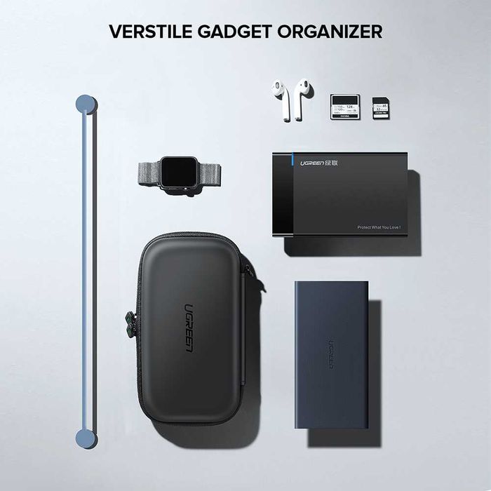 Сумка органайзер для проводов кабелей зарядок несессер для электроники