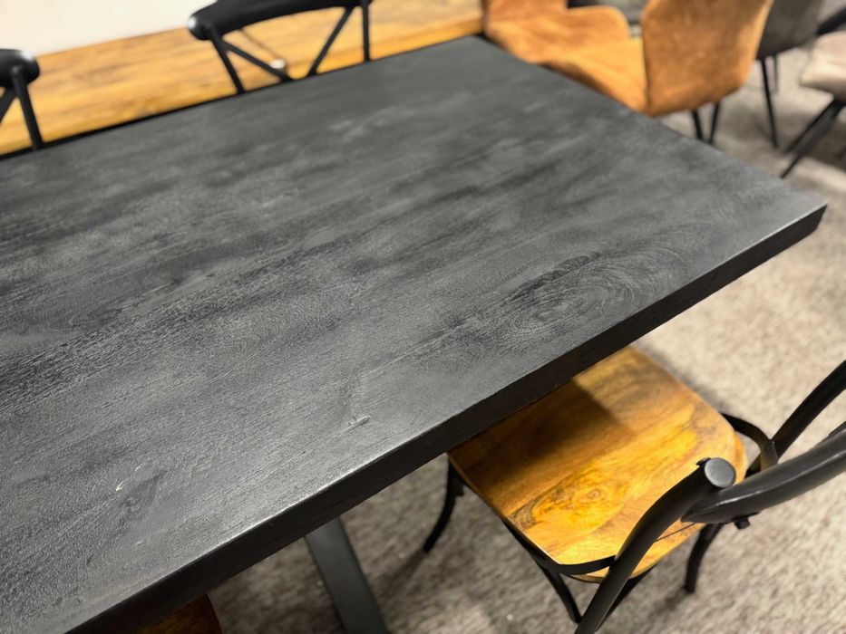 Stół z krzesłami styl LOFT piękno egzotycznego drzewa mango ZAPRASZAM