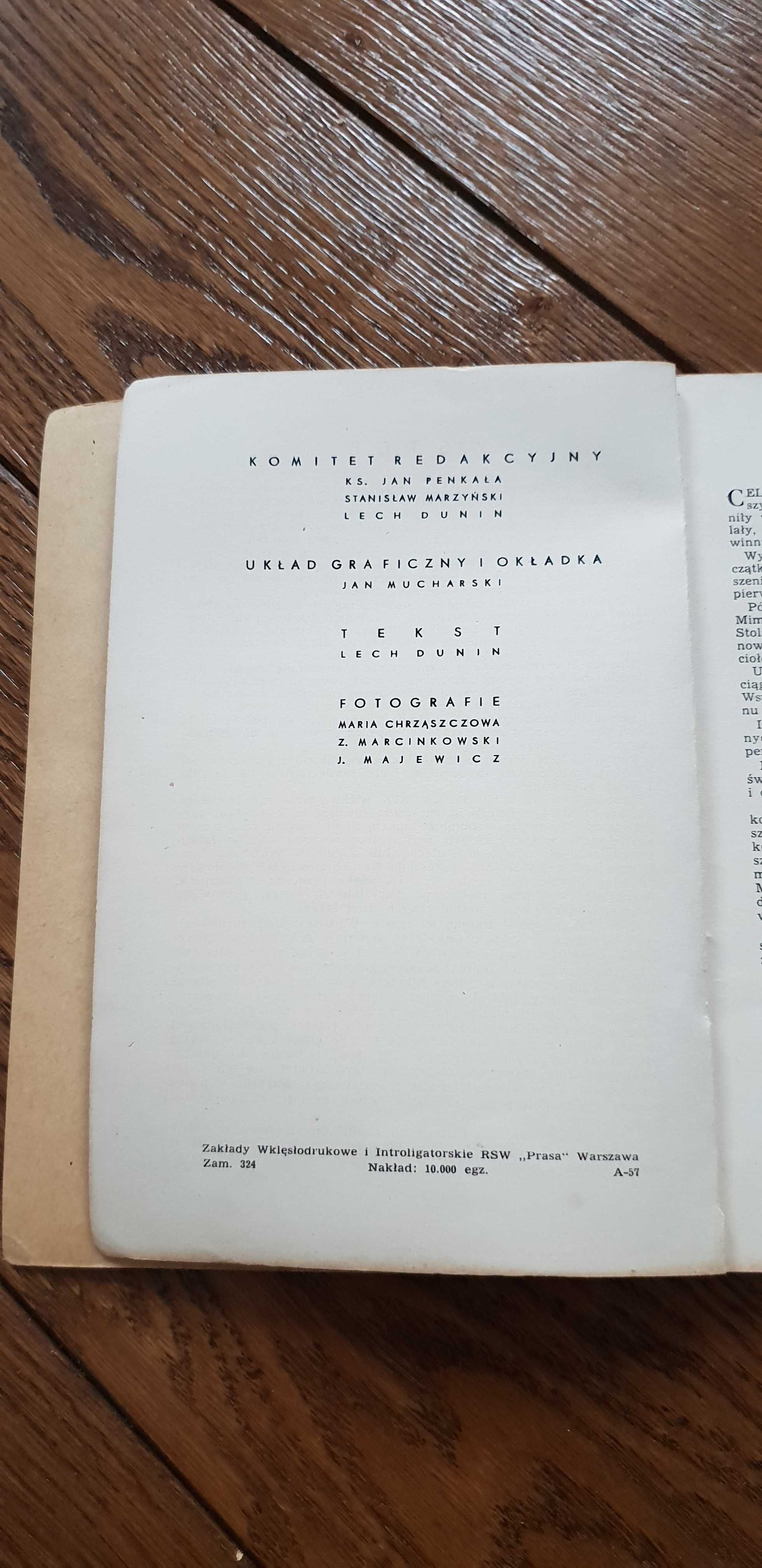 Książka rok 1958 "Skarby spod gruzów" Rada Prymasowska Kościołów