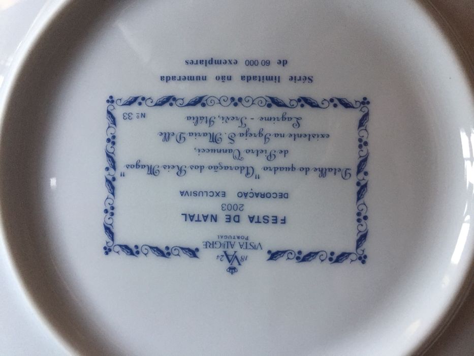 Pratos decorativos Vista Alegre