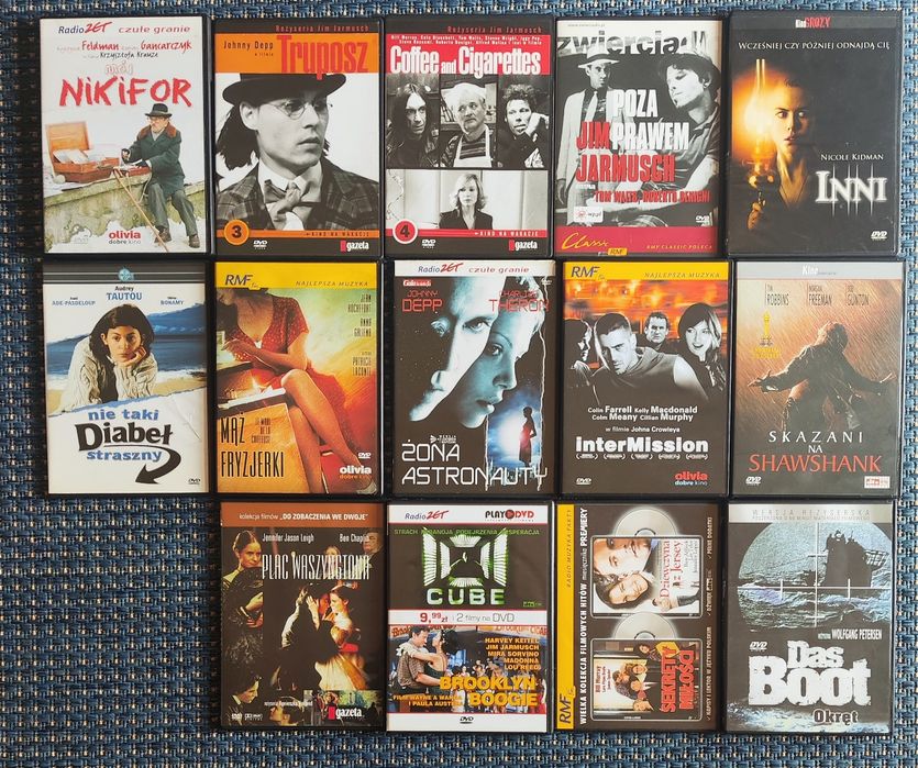 Zestaw filmów DVD