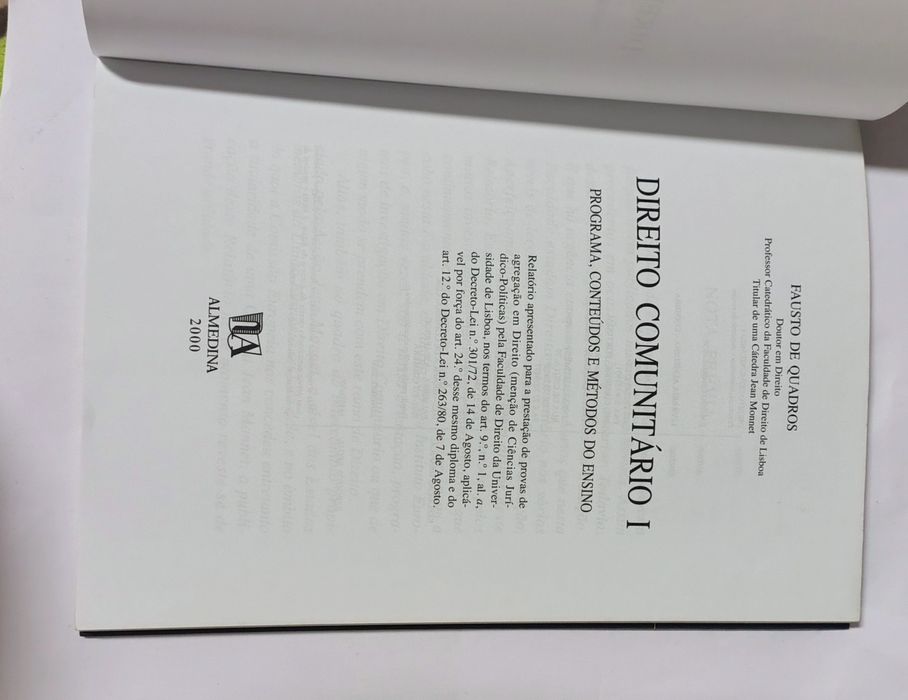 Direito Comunitário I, de Fausto de Quadros