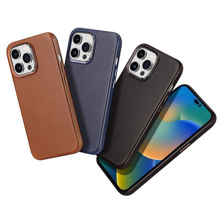 Etui iPhone 14 Pro Dux Ducis Naples Magnetyczne Skórzane Brown