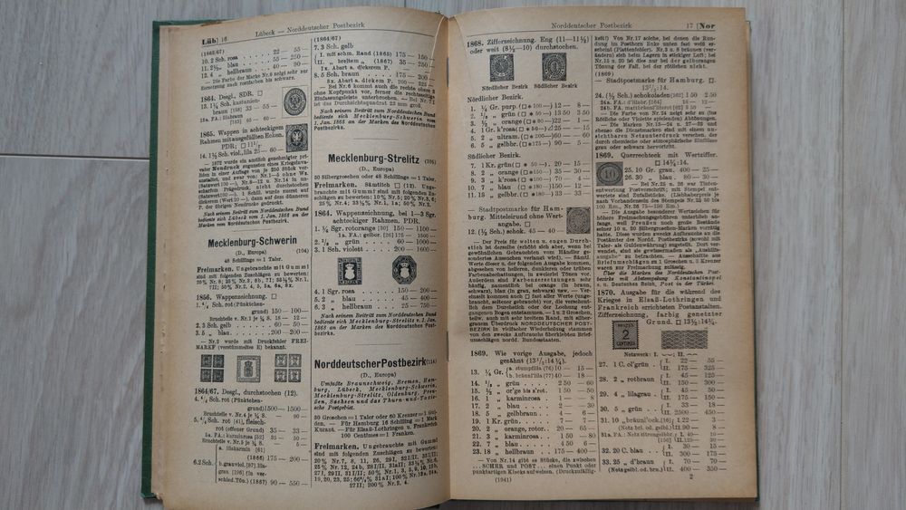 Niemiecki katalog znaczków 1941 r Gebrüder Senf Grossdeutschland