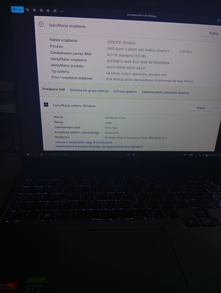 Lenovo Legion 5 Pro - RTX 3060 / Ryzen 5 / 16GB / 512GB SSD /