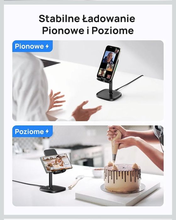 INIU Bezprzewodowa Ładowarka Stojąca, 15W Indukcyjna