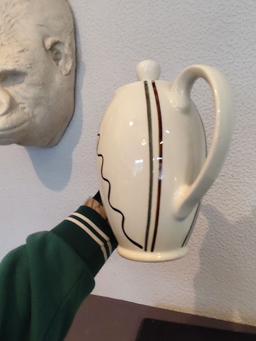 Dzbanek fajans koło new look vintage retro prl vintage