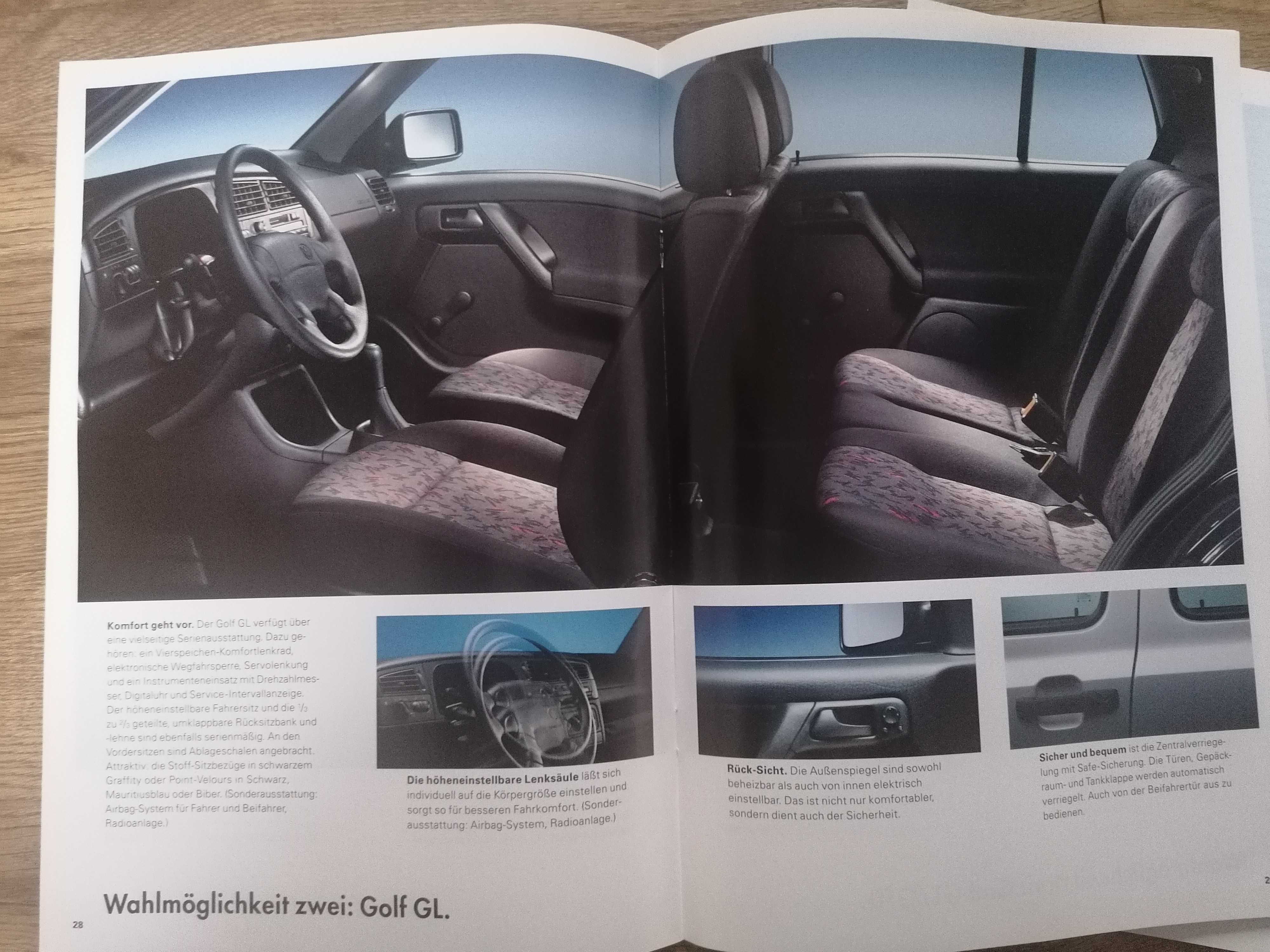Prospekt VW Golf III CL GL GT/GTD GT/GTD Special