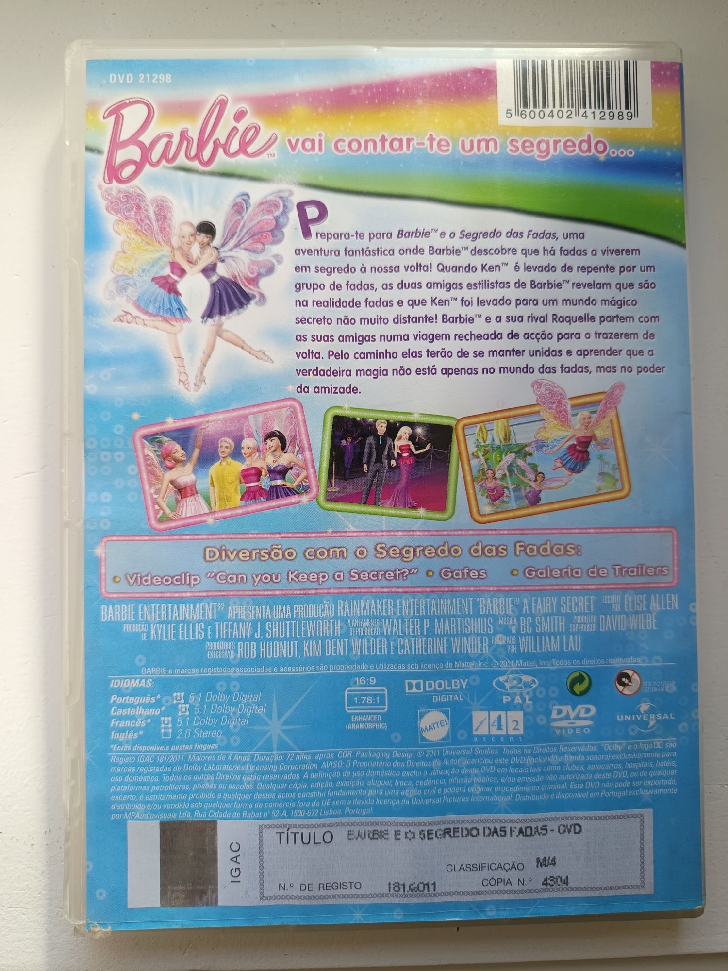 DVD Barbie e o segredo das fadas