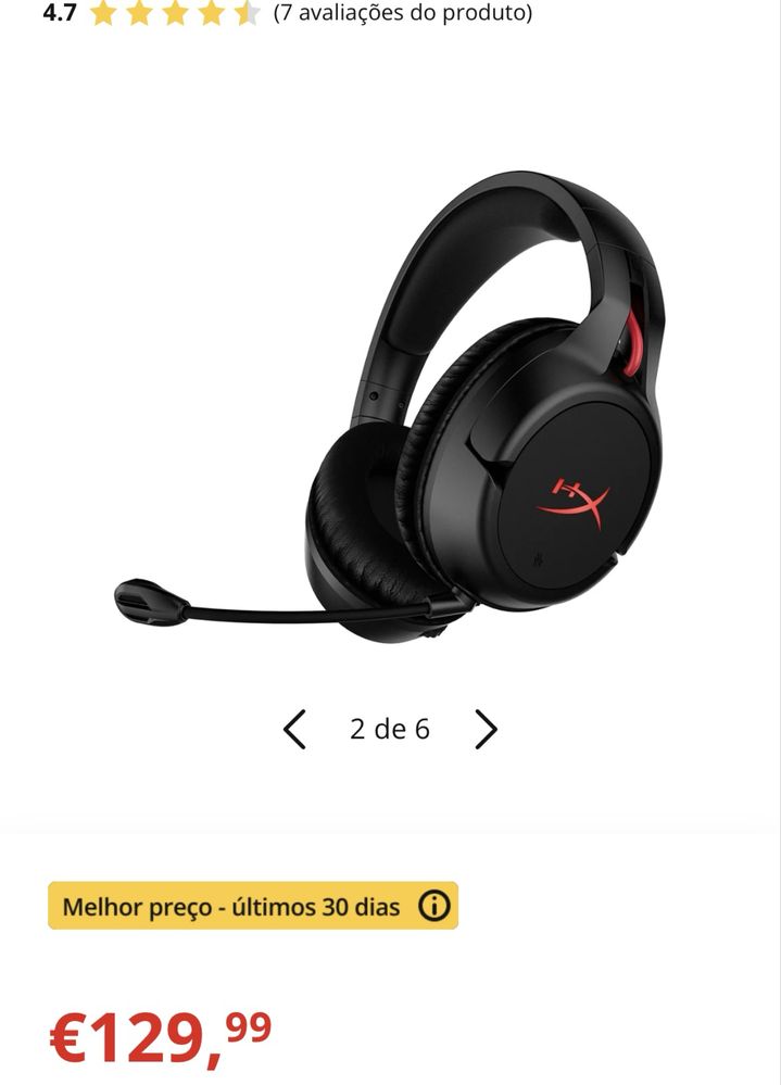 Auscultadores Gaming Wireless HYPERX Cloud Flight