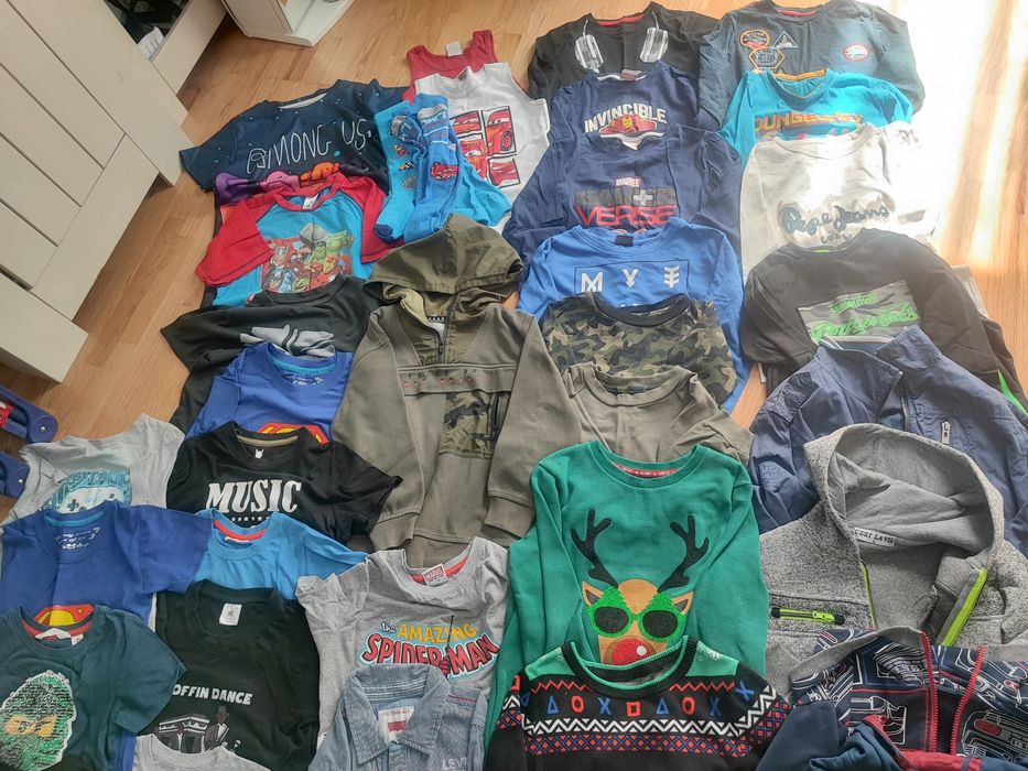 Mega paka ubrań dla chłopca 122/128 i wieksze,firmowe: Zara, Minecraft