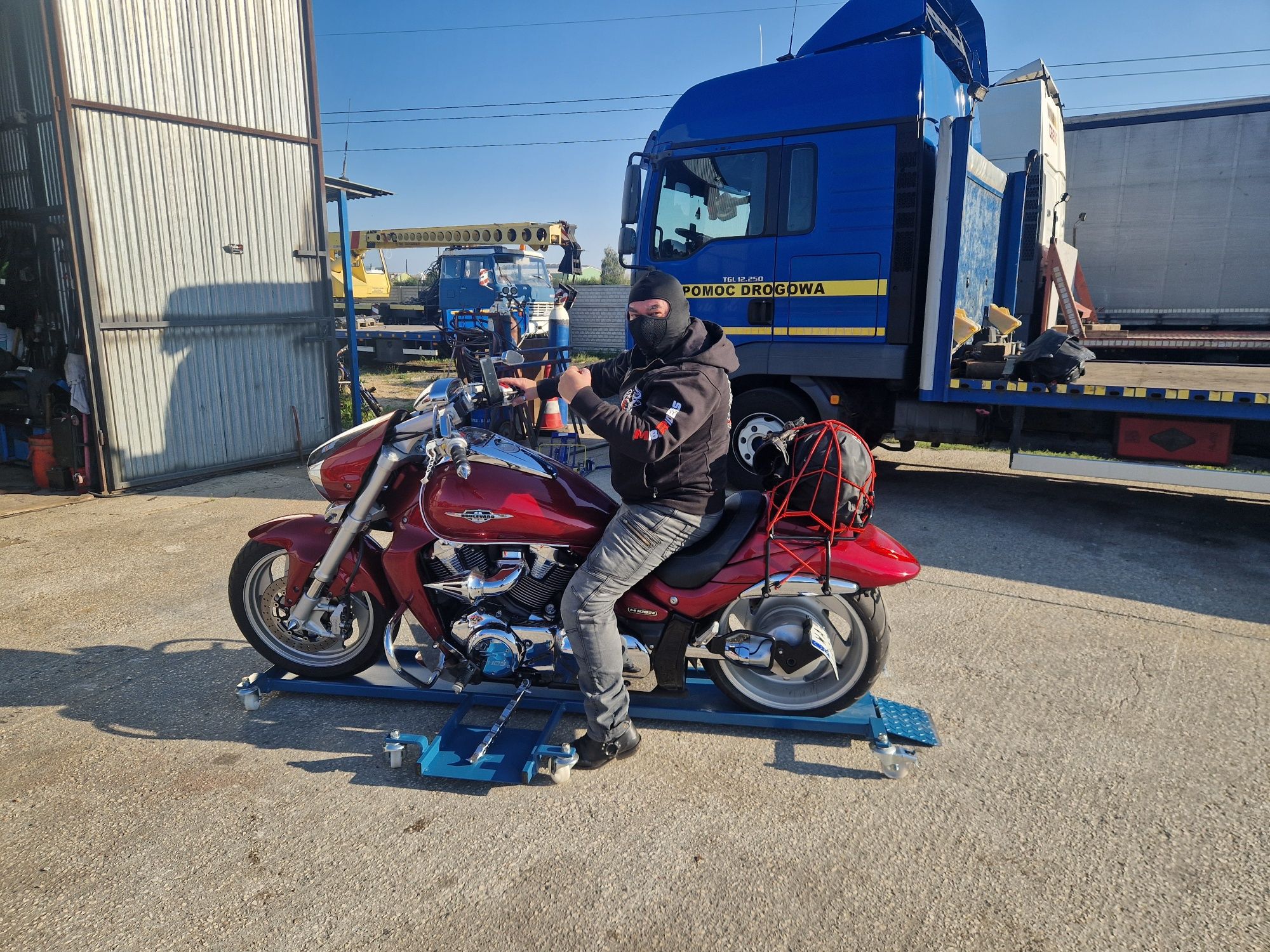 Platforma najazd motocyklowy