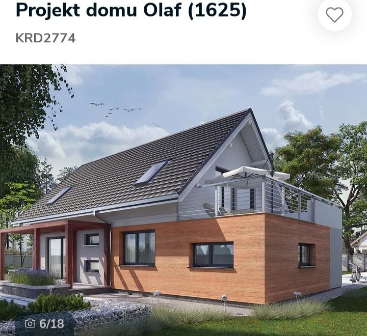 Projekt domu-Olaf murowany 120 m2.