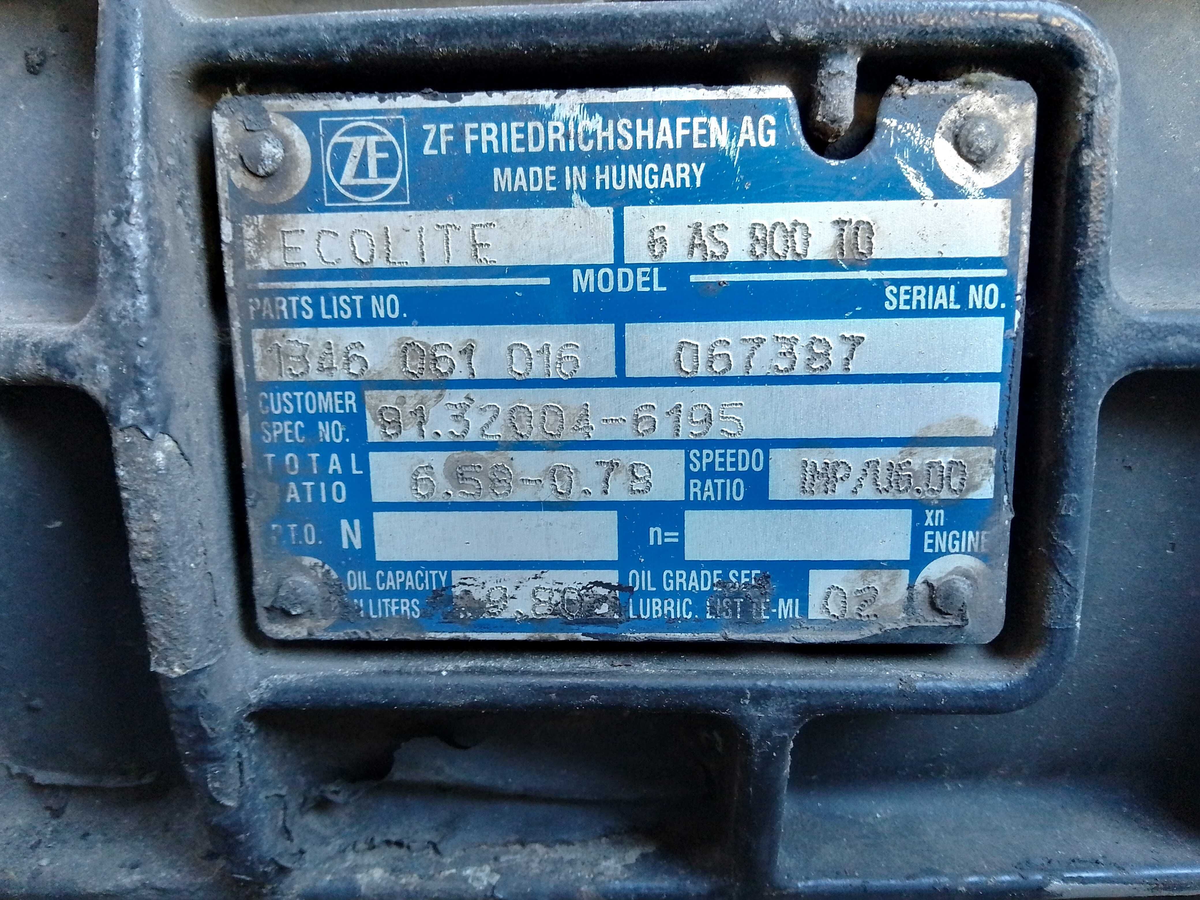 Skrzynia biegów Eco Lite 6AS800