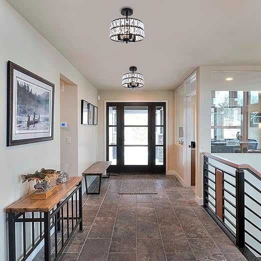 Kryształowy Żyrandol NOBLY 4-Żarówki, Ø 29 cm, Czarny Metalowy