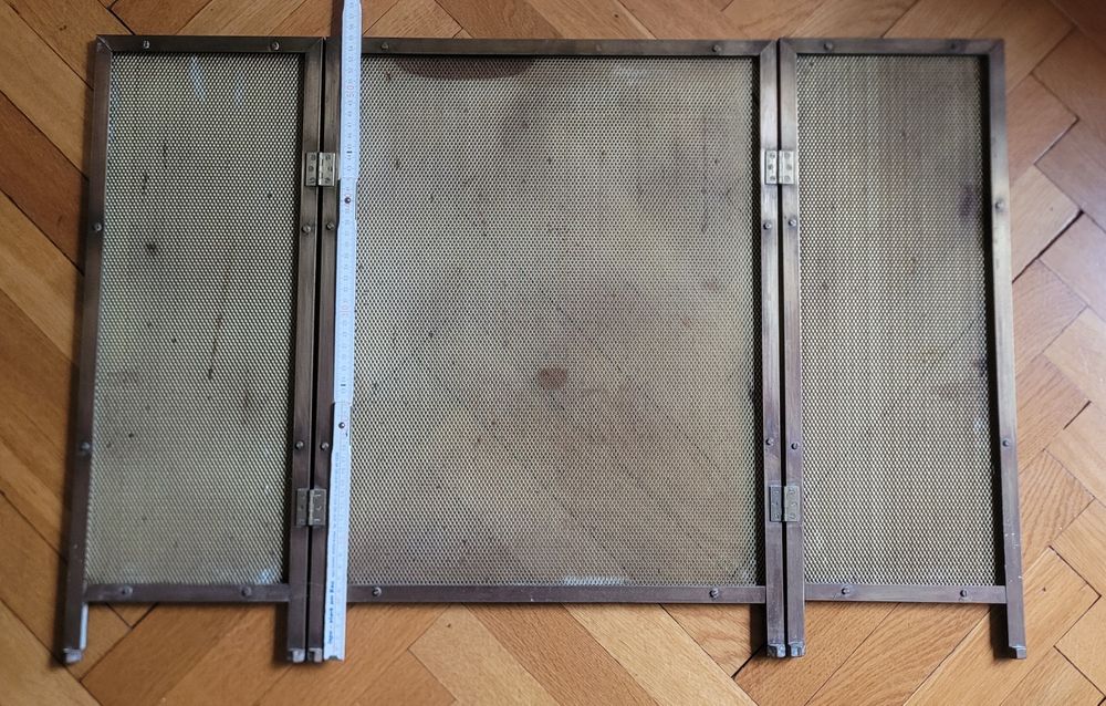 Regulowana osłona kominkowa mosiadz 80 x 55 cm