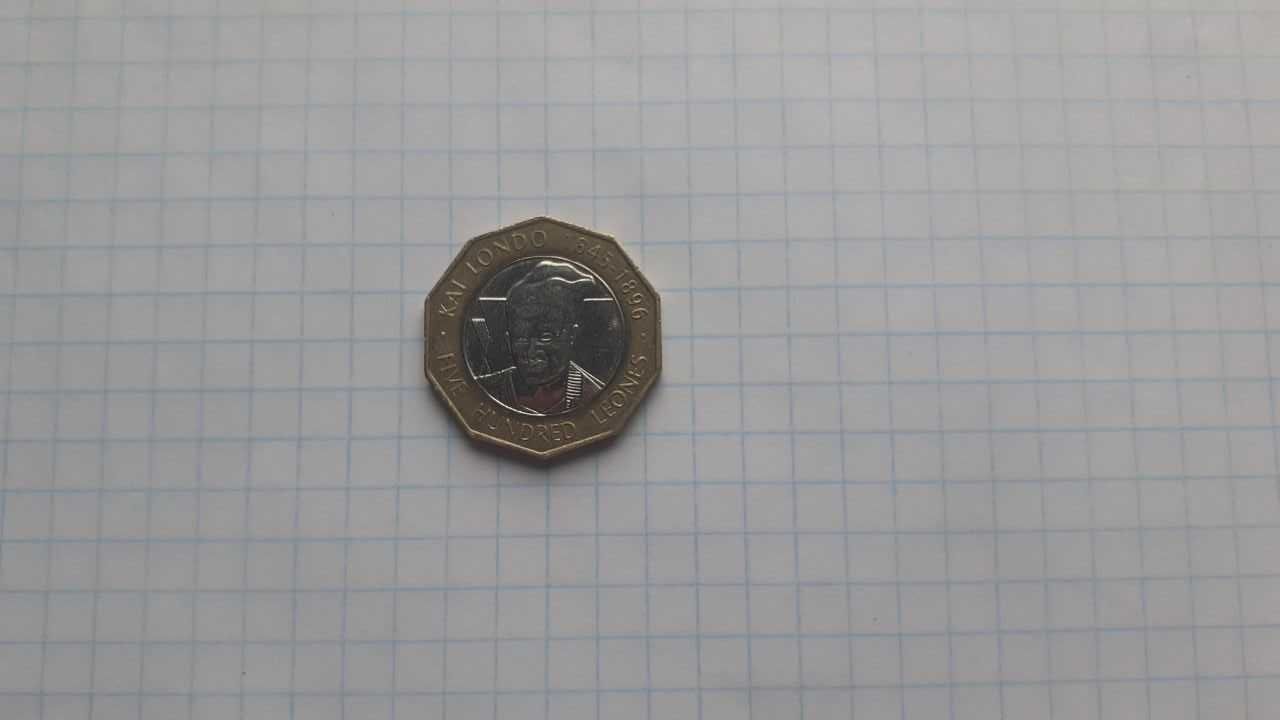 Монета 500 леоне Сьерра-Леоне 2004 г.