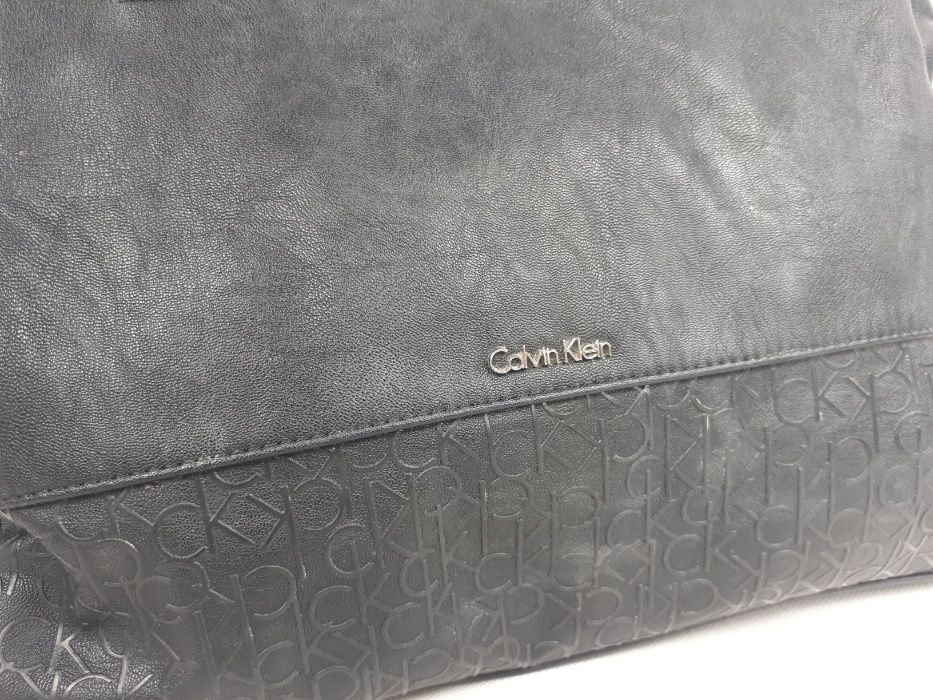 Nowa torebka CALVIN KLEIN czarna monogram shoperka pojemna torba