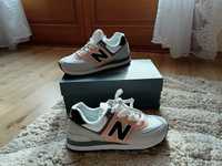 Nowe sneakersy New Balance 574 szare popiel pudrowy róż