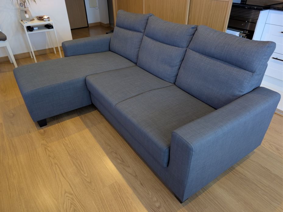Sofá de 3 lugares com chaise Longue IKEA BOLLSTANÄS