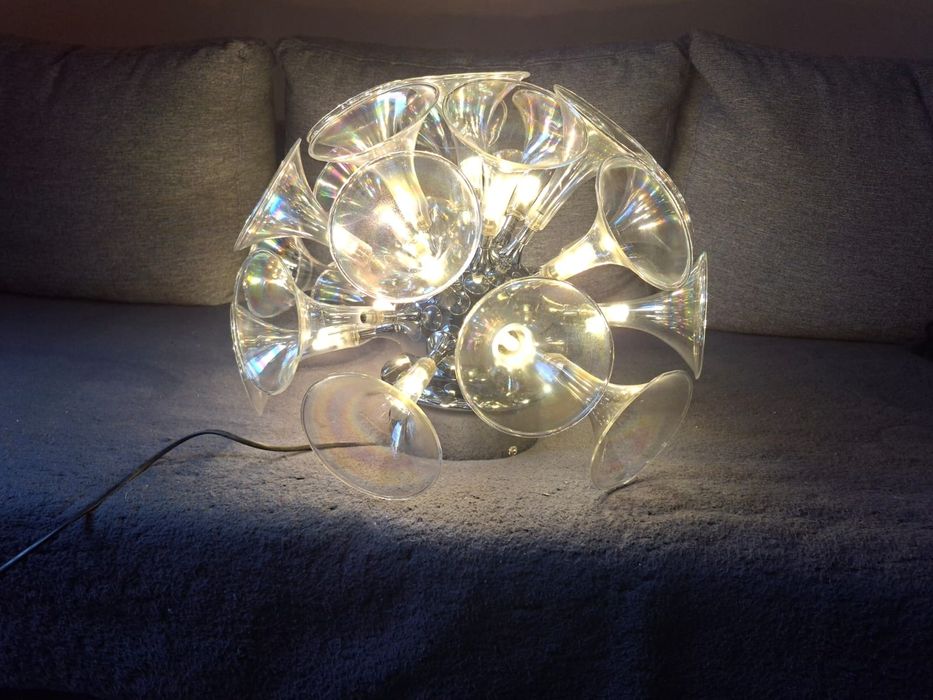 Lampa sufitowa z dmuchanego szkła