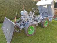Traktor samoróbka, hydrauliczny kiper i pług.