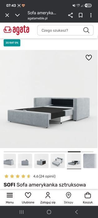 Sofa dwuosobowa .