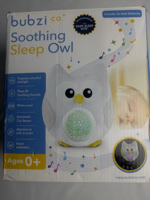 Lampka nocna sówka, usypiacz z projektorem