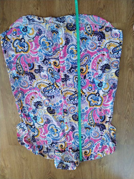 Fuksjowa Pudełkowa Sukienka z Kołnierzem i Krótkimi Rękawami Maniaci