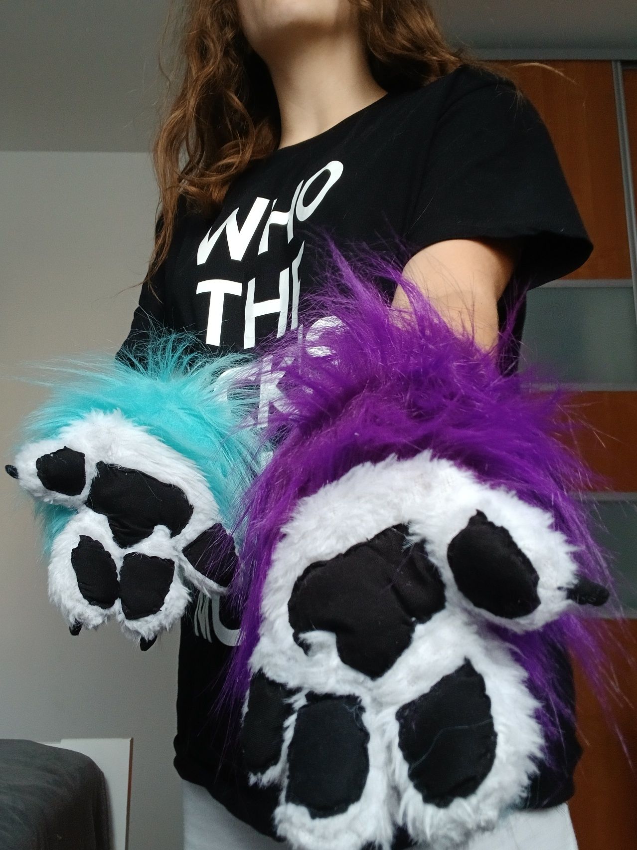 Furry fursuit dino maska mini partial