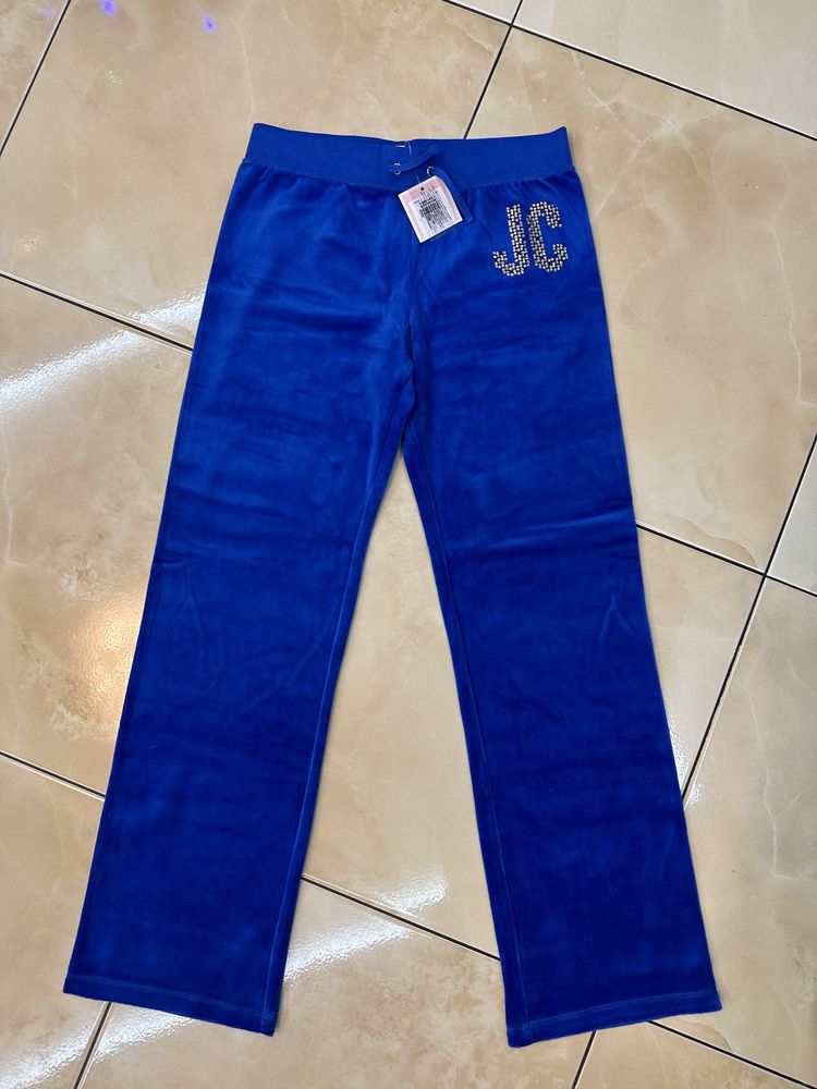 Juicy Couture синие велюровые спортивные штаны на девочку 10/12 лет