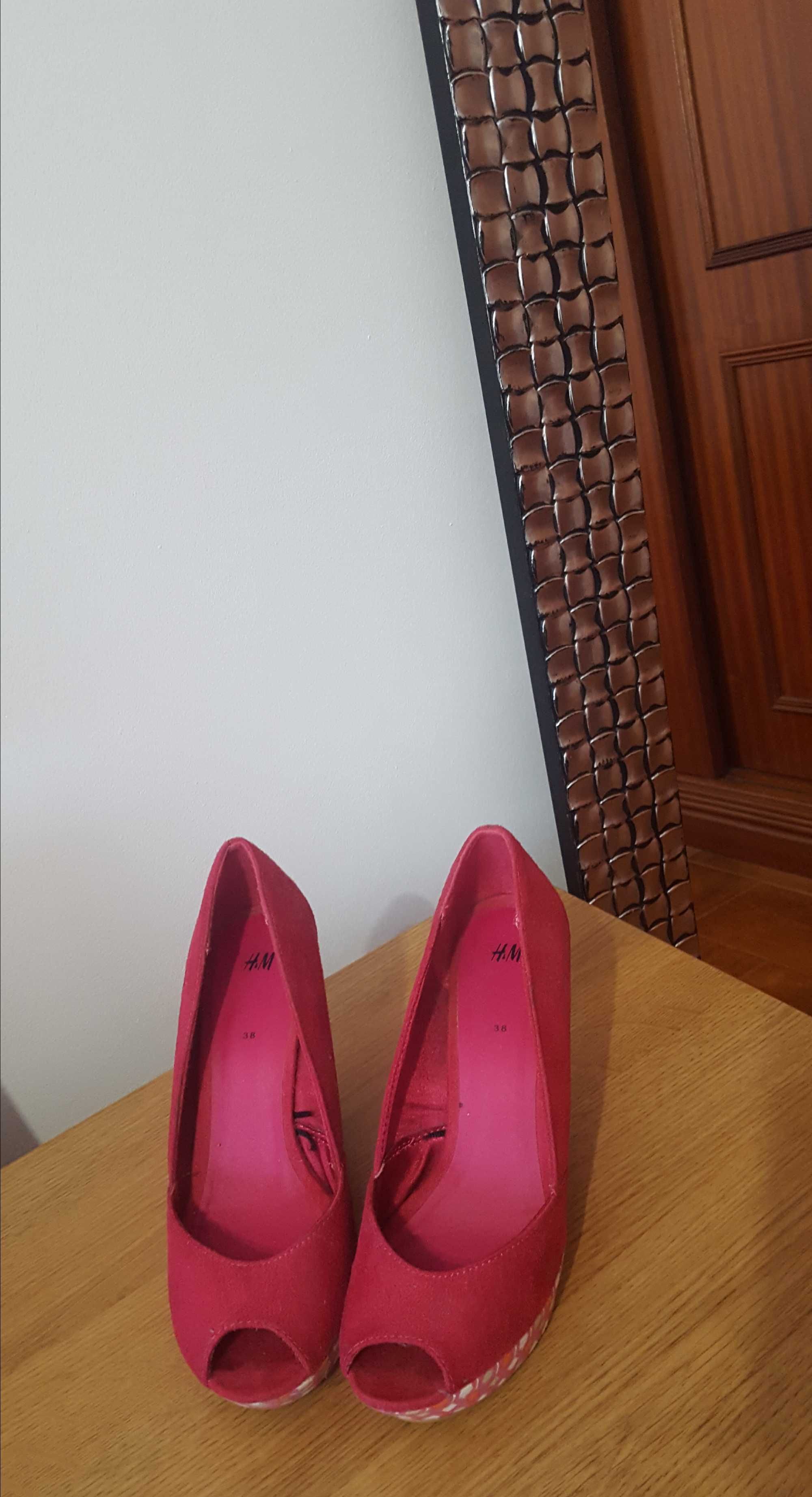 Sapatos senhora H&M Novos n38 - Rosa - MARAVILHOSOS 5 EUROS