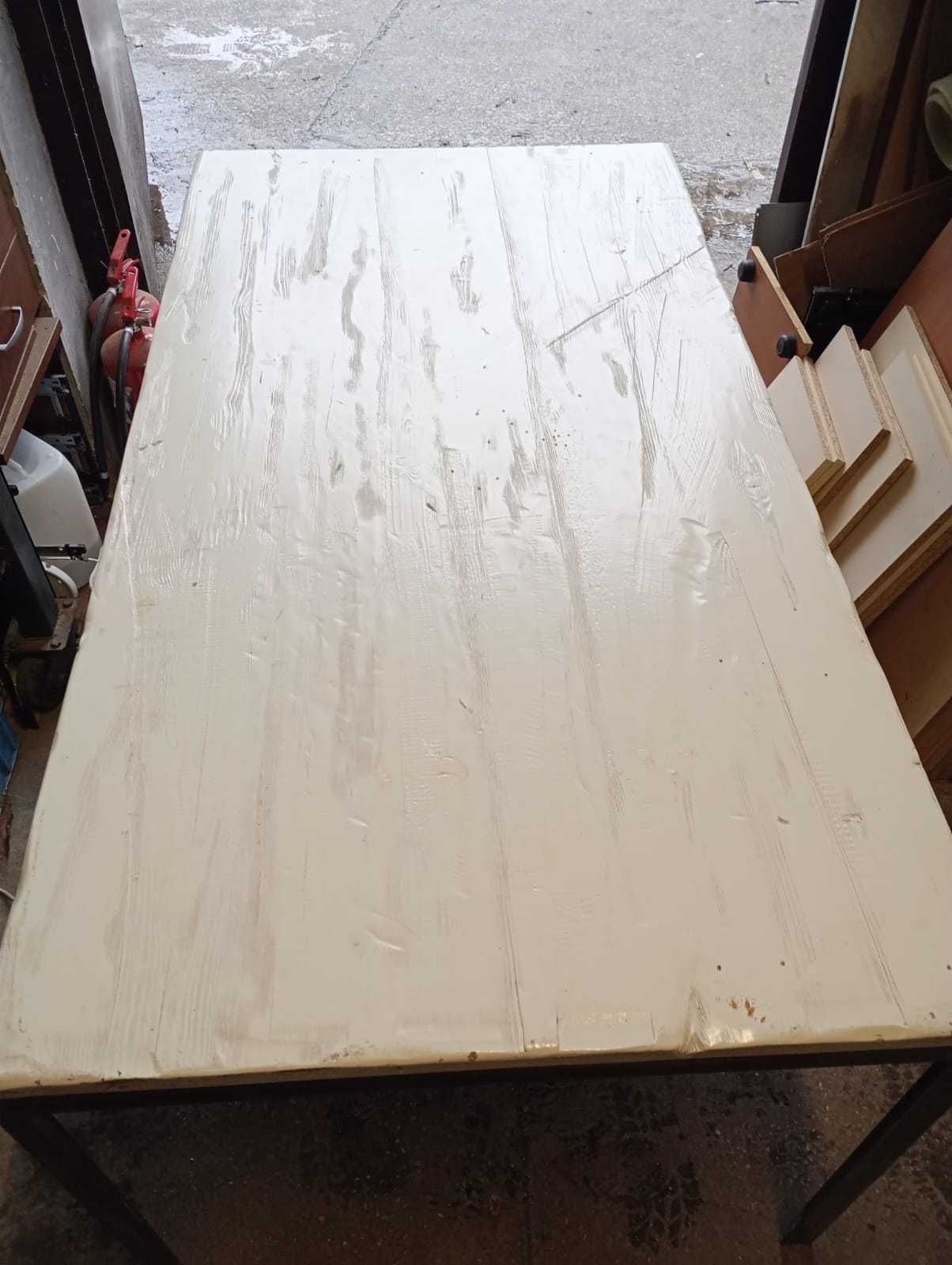 Stół drewniany biały 90x170cm stoły do domu salonu jadalni hotelu