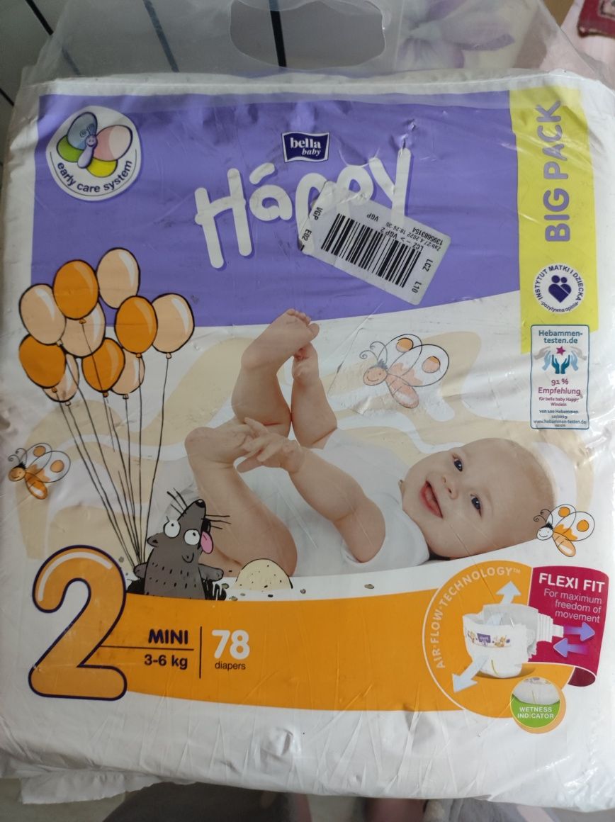 Підгузки Happy mini bella baby, розмір 2, 78 штук