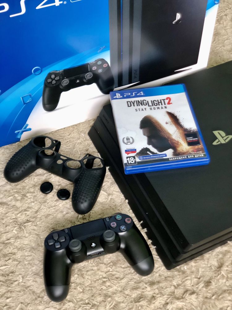 Play Station 4 Pro (1 dualshock ) + игра Dying Light 2