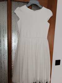 Sukienka ecru dla dziewczynki rozmiar 146-152