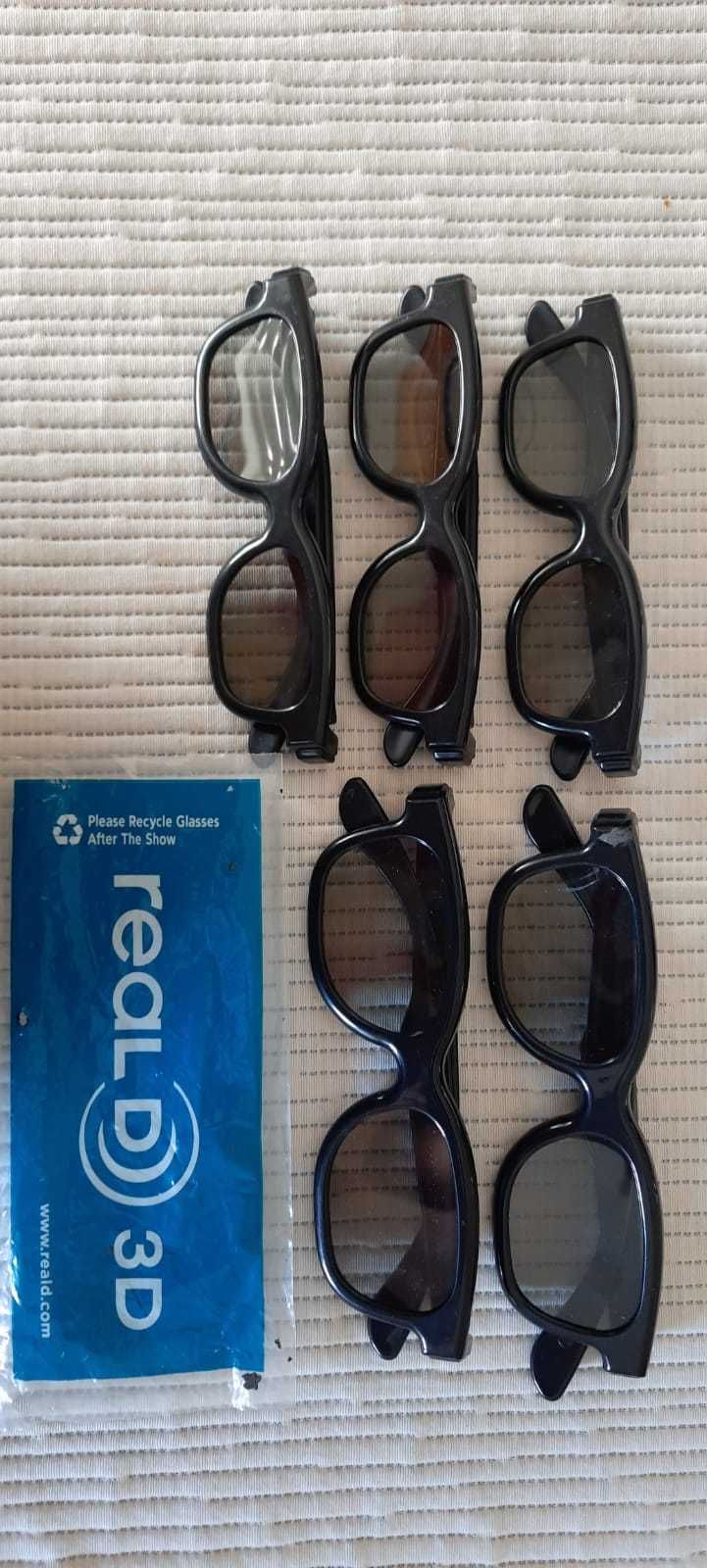 Conjunto de 5 óculos 3D, Real D
