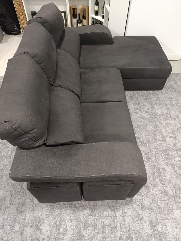 Sofá com chaise longue