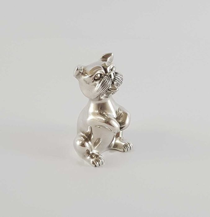 Autorska srebrna figura Psa próby 0,990