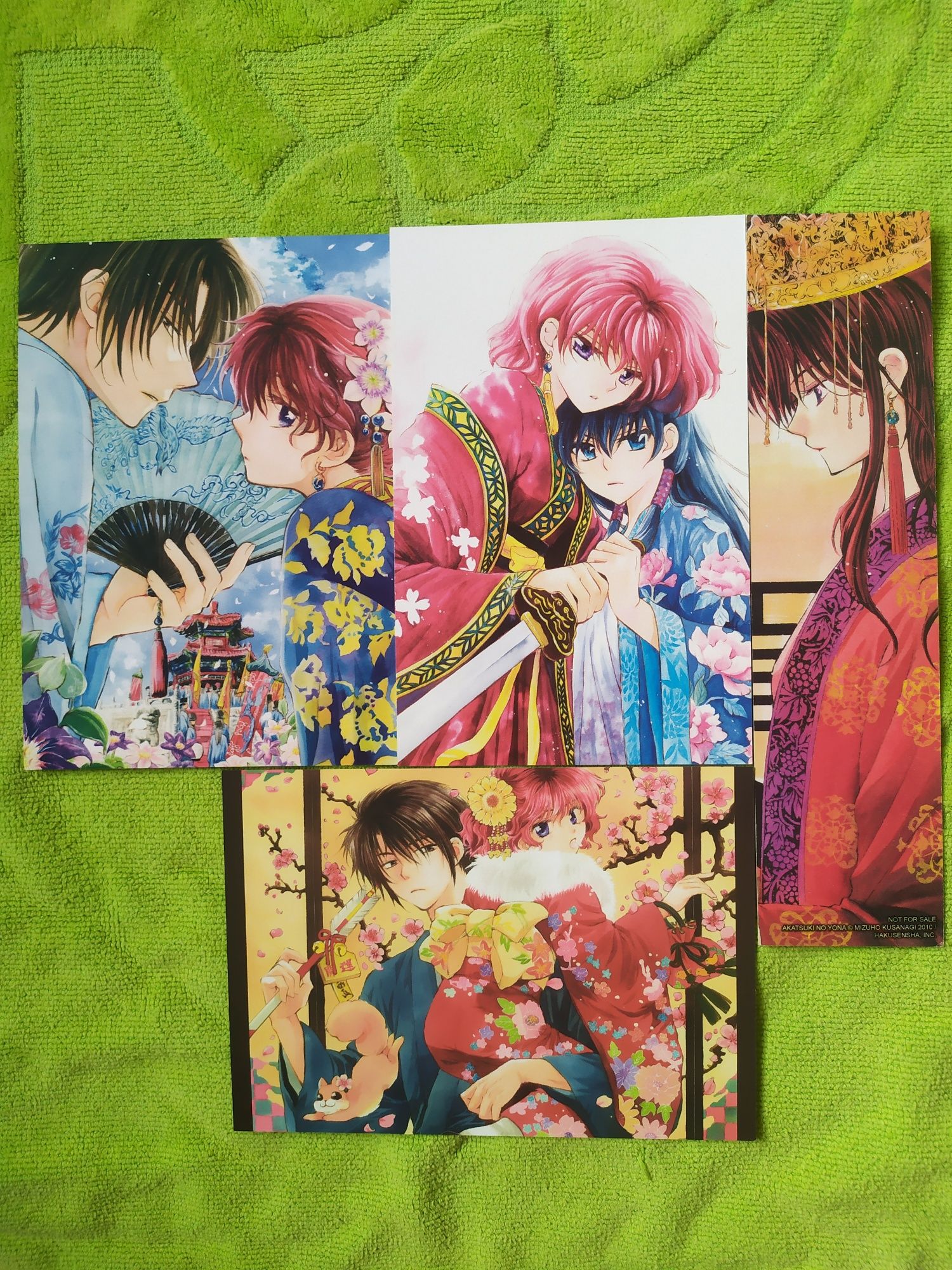 Manga Yona w blasku świtu pocztówki i zakładka z prenumeraty Studio JG