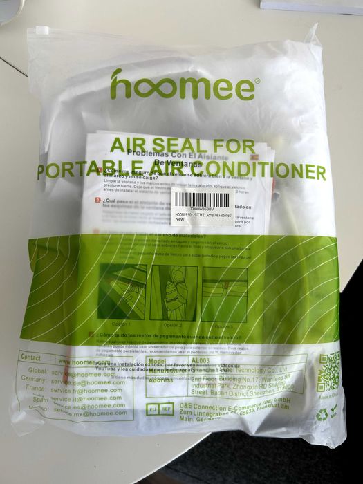 Vedação HOOMEE 90x210cm p/ Ar Condicionado Portátil – Nunca Usado