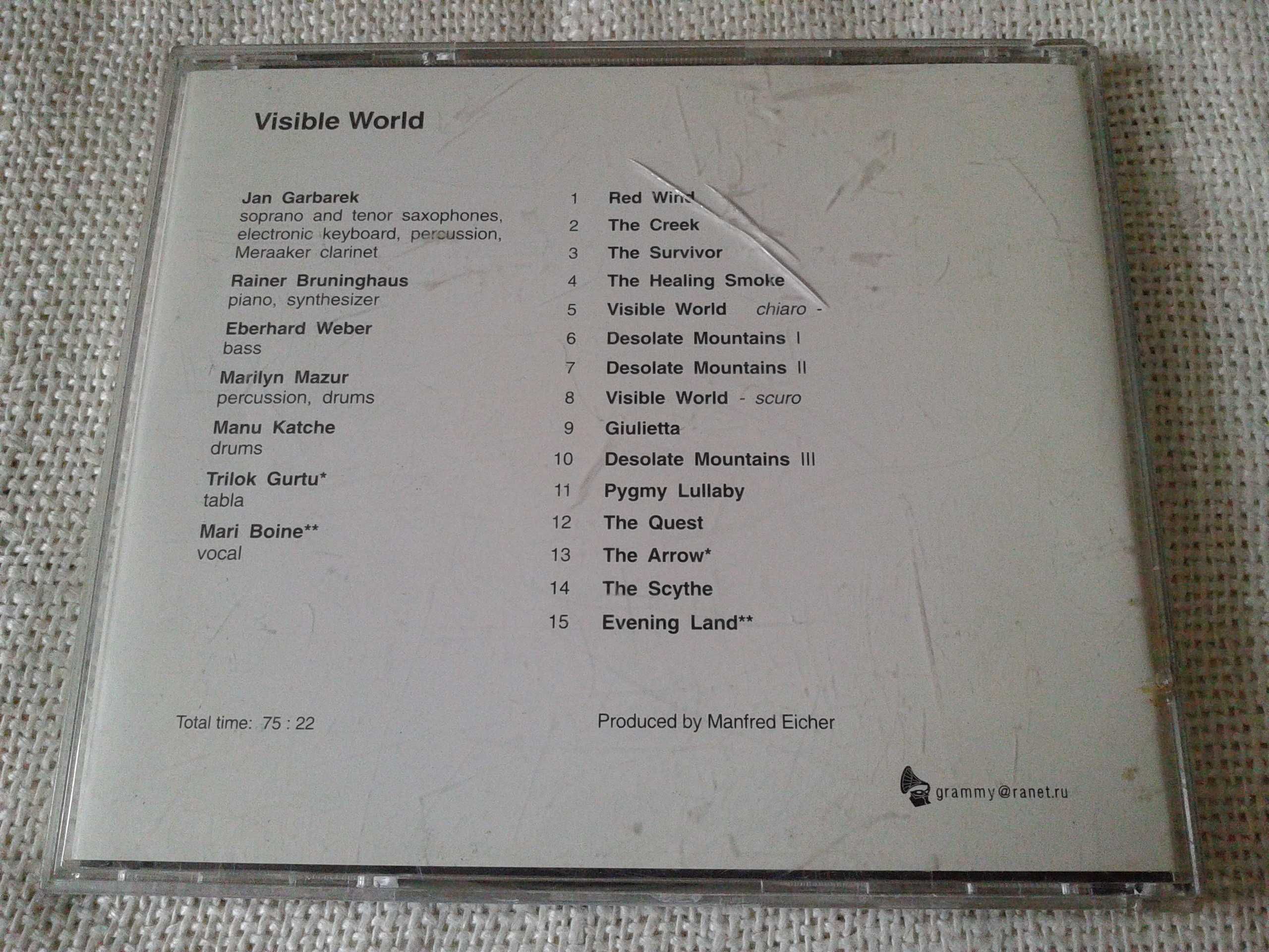 Jan Garbarek - Visible World  CD