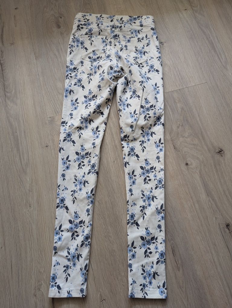 Spodnie rurki H&M rozm.158/164 w kwiaty