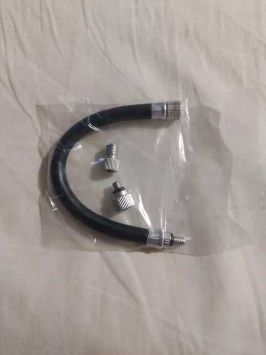 Złączka giętka do pompki rowerowej hulajnogi do wentyl Presta Schrader