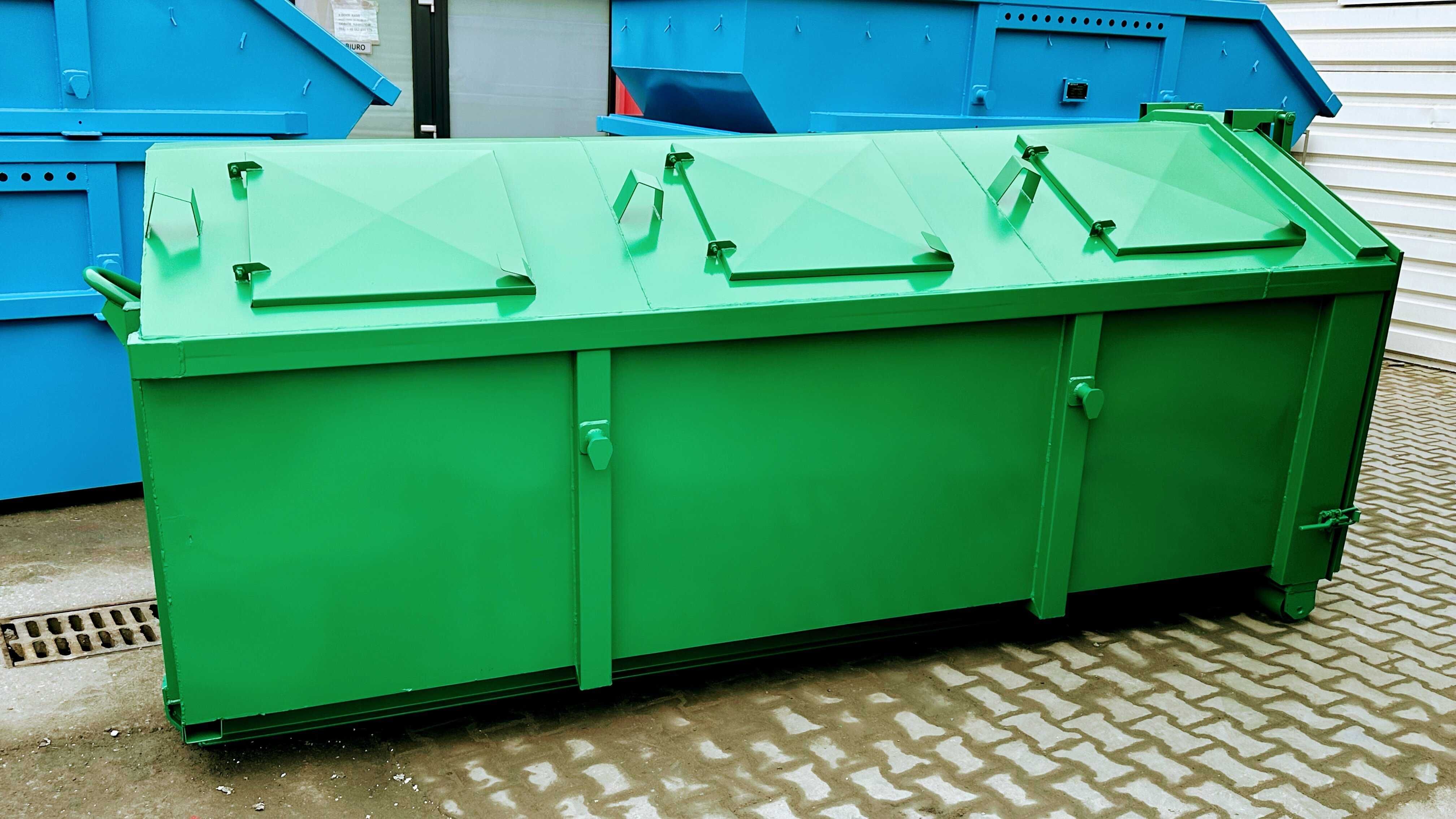 Kontener KP7 3500x1700x1000 śmietnik,ODPADY, pojemnik,kryty, PRODUCENT
